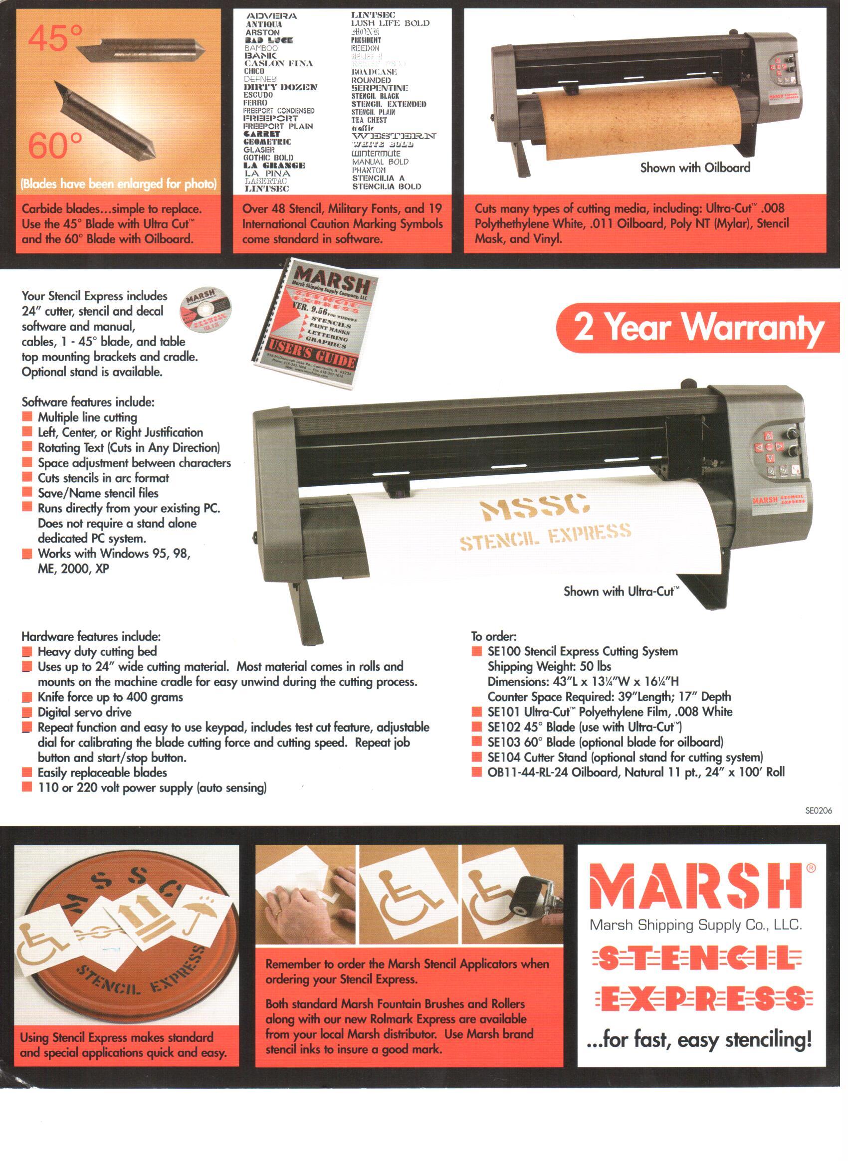 Stencil Machines; SUPER SIZE MARSH STENCIL MACHINE