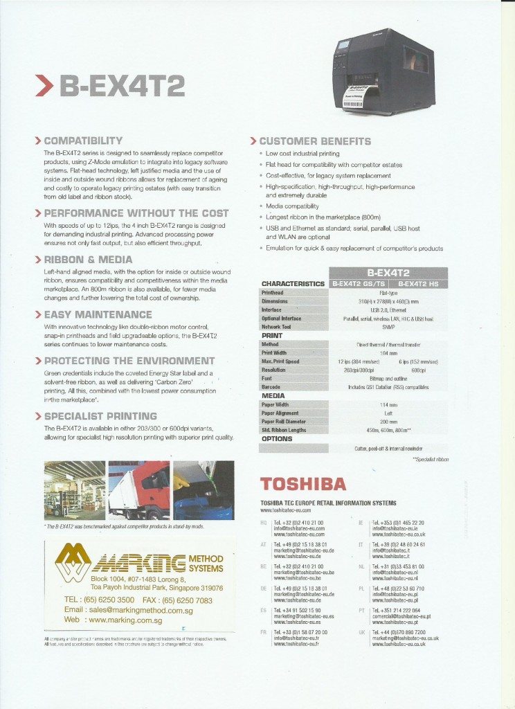 Toshiba B-EX4T2 Barcode Printer0002